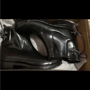 Sperry Topsiders women’s leather lace short rubber Chelsea style rain Boots